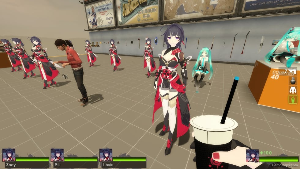 Only Hi Raiden Mei Danzaikagemai Zoey Request Left 4 Dead 2 Gamemaps