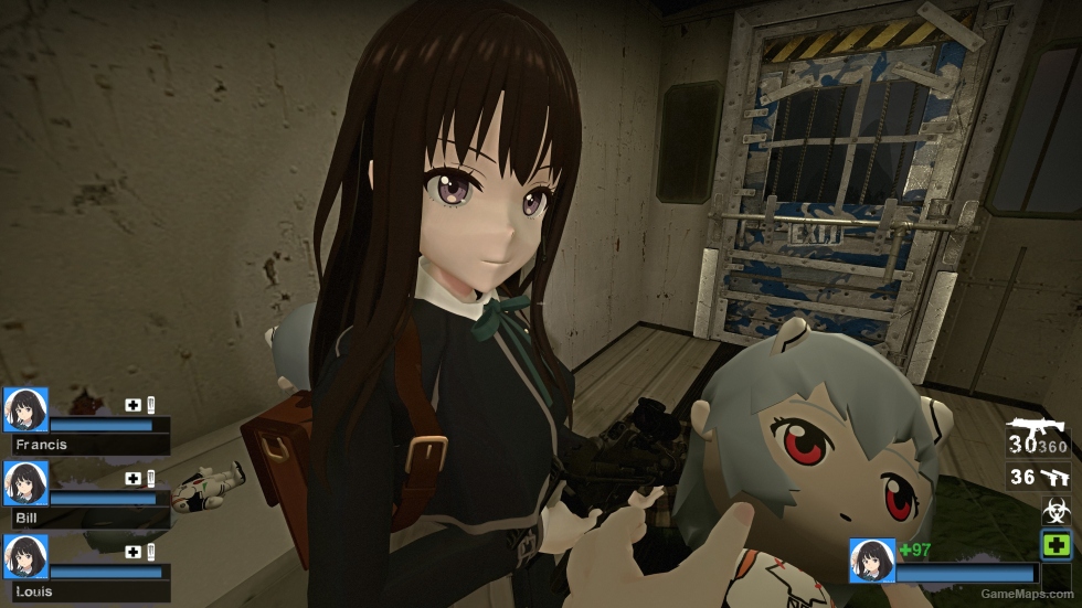 Chisato and Takina in Left 4 Dead (Image source: Steam Workshop) :  r/LycorisRecoil