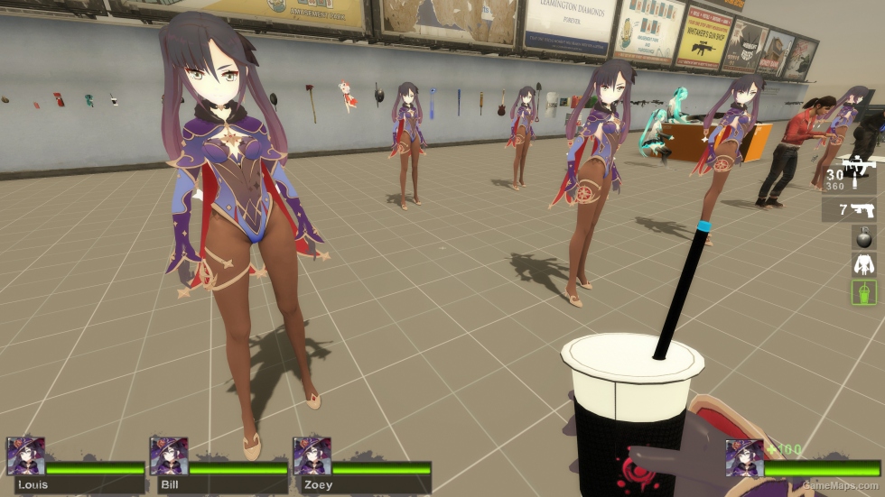 Only Mona without Hat Zoey (Mod) for Left 4 Dead 2