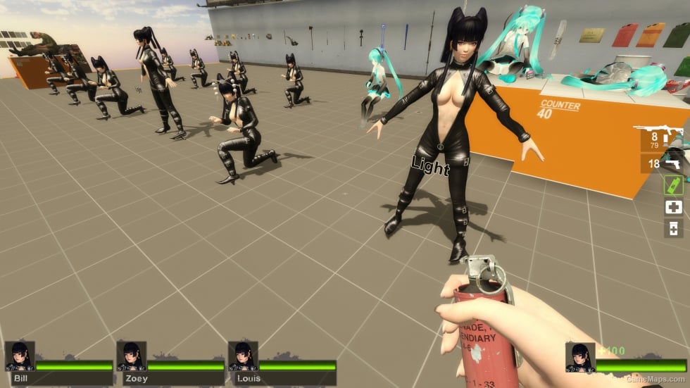 Only Nyotengu Leather black suit Wingless Zoey (request)