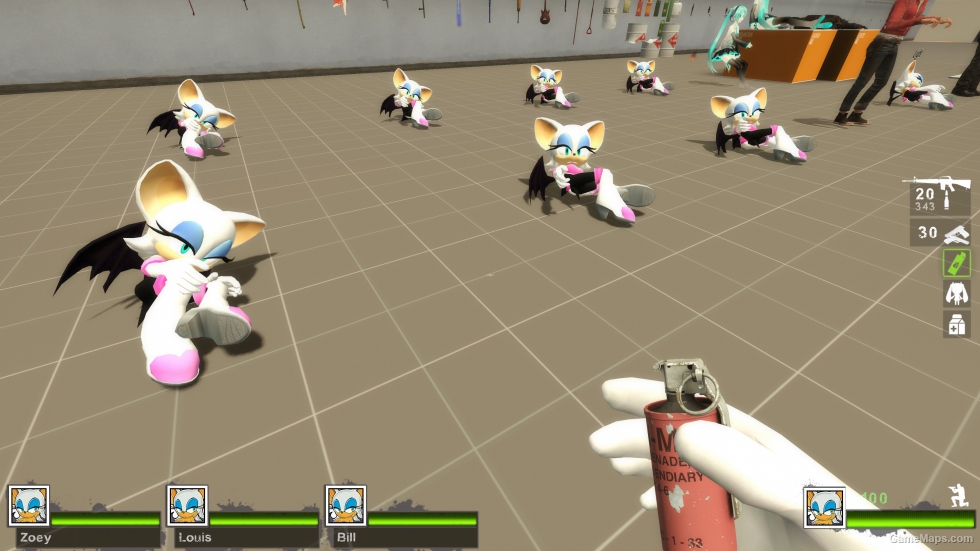 Only Rouge The Bat Zoey (request) (Mod) for Left 4 Dead 2 - GameMaps.com