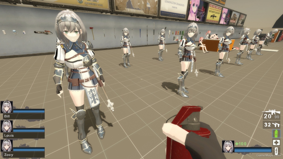Only Shirogane Noel Skirtless Zoey (request)