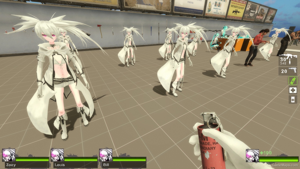 Only White Rock Shooter Zoey (request)