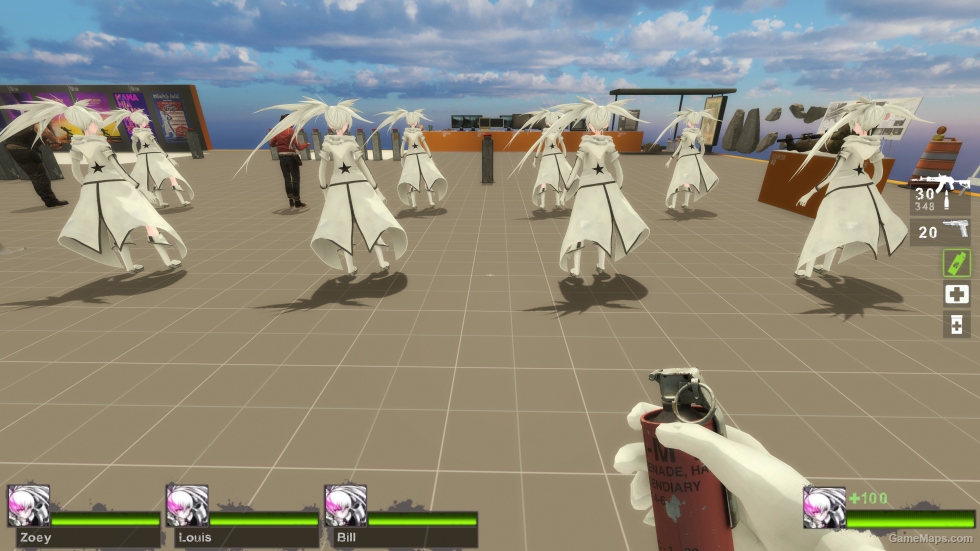 Only White Rock Shooter Zoey (request)