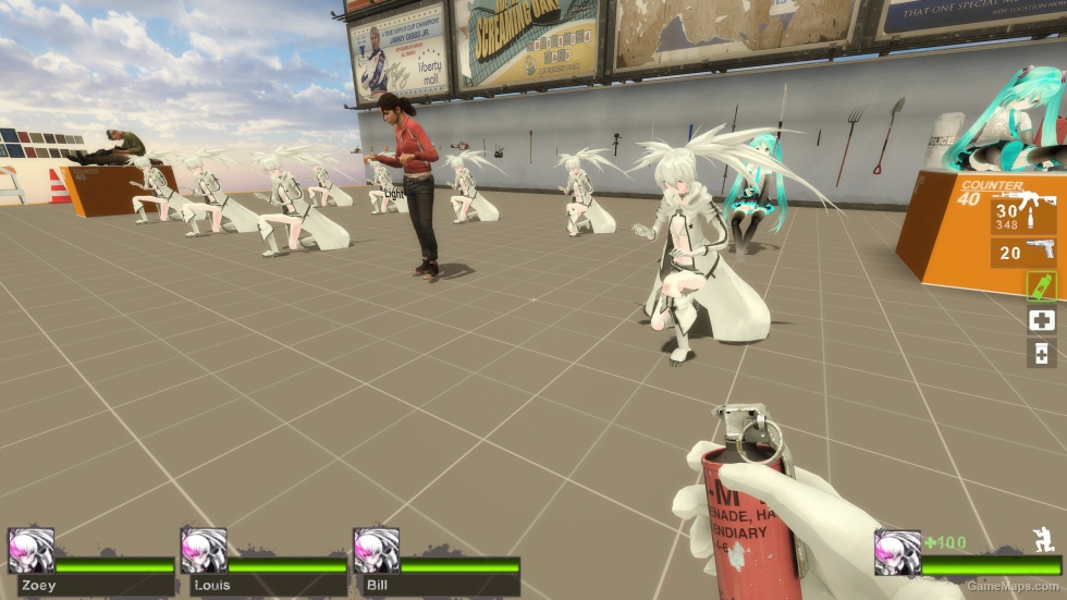 Only White Rock Shooter Zoey (request)