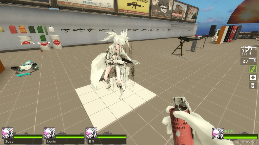 Only White Rock Shooter Zoey (request)