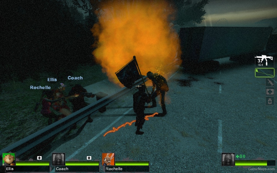 orange smoker particles