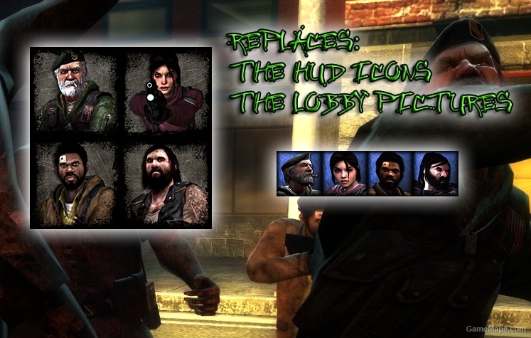 Original Survivor Icons (Blue Version) (Left 4 Dead 2