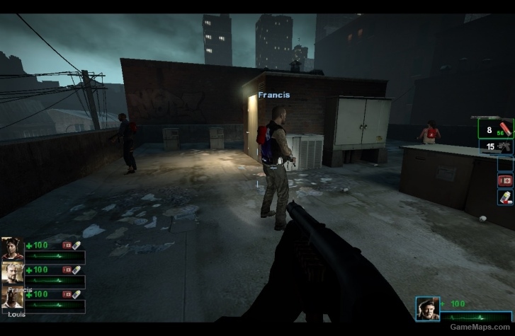 Panel and icons of the eight surviving human version for L4D