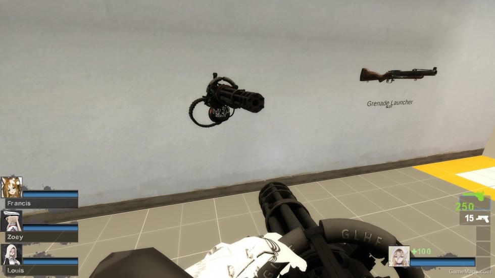 PayDay2 Vulcan Minigun m60 request Mod for Left 4 Dead 2 GameMaps