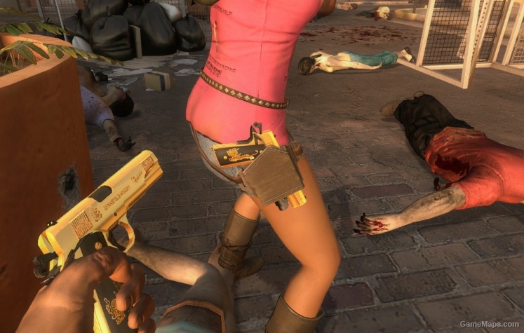 Pistol, Springfield 1911 custom gold (arby26 anims)