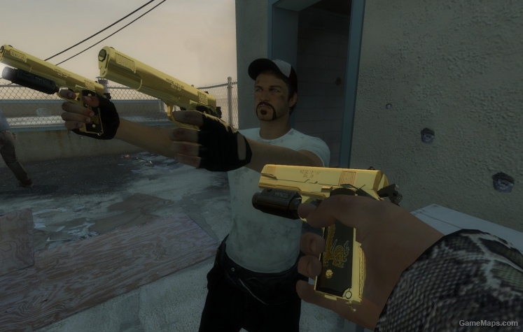 Pistol, Springfield 1911 custom gold (default anims)