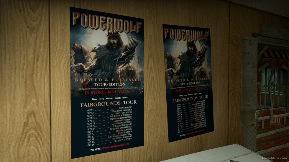 Powerwolf concert - Tour posters Powerwolf concert