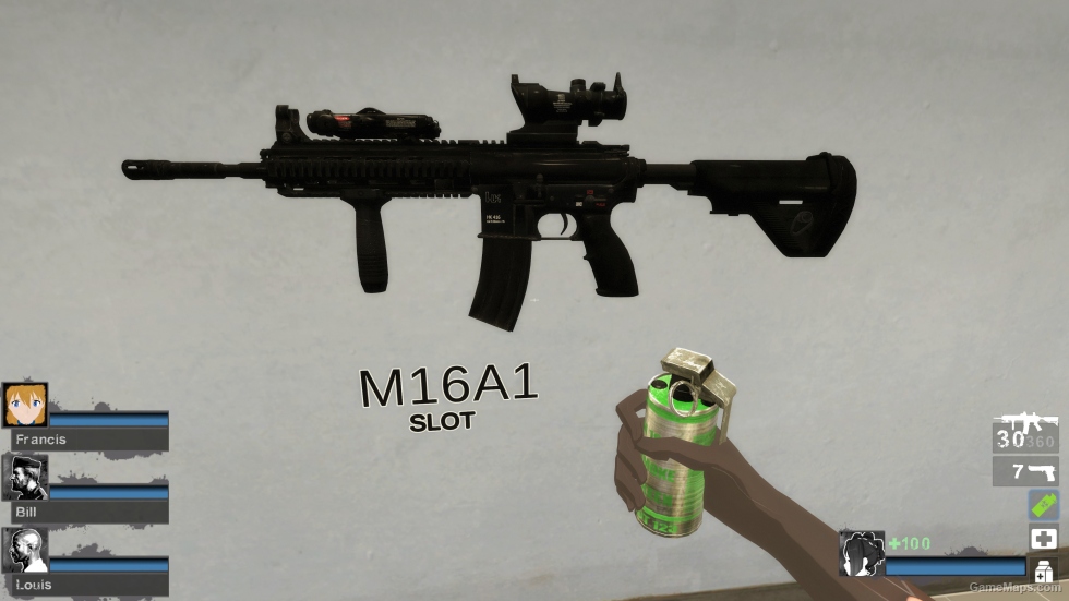 PUBG - Custom Black HK-416 [M16A2] (request)