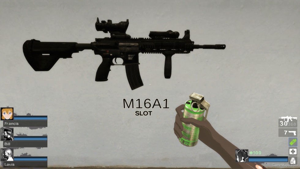 PUBG - Custom Black HK-416 [M16A2] (request)