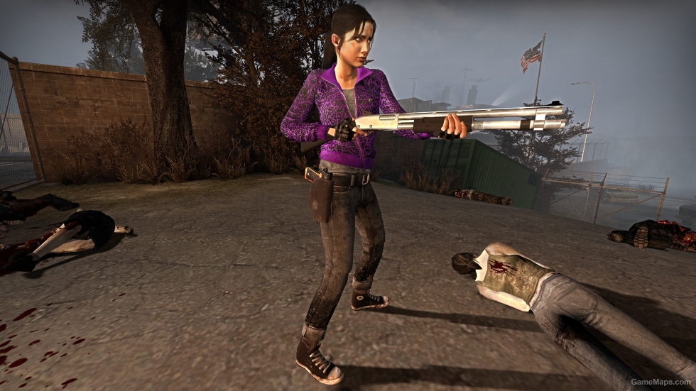 Purple And Black Web Zoey Coat With Gloves