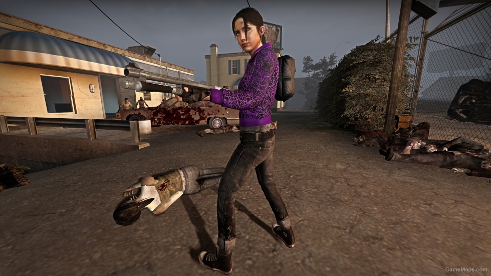 Purple And Black Web Zoey Coat With Gloves
