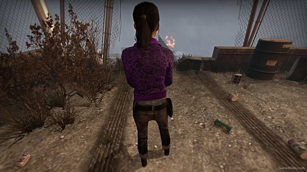 Purple And Black Web Zoey Coat With Gloves