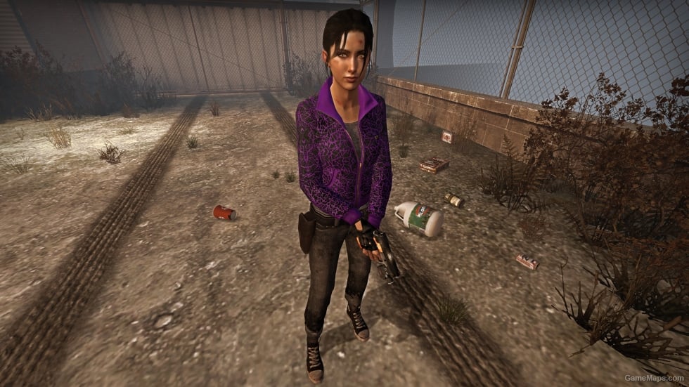 Purple And Black Web Zoey Coat With Gloves