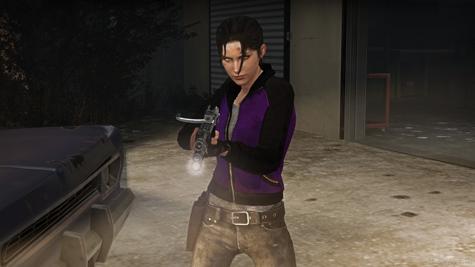 Purple And Black Zoey Coat With Gloves
