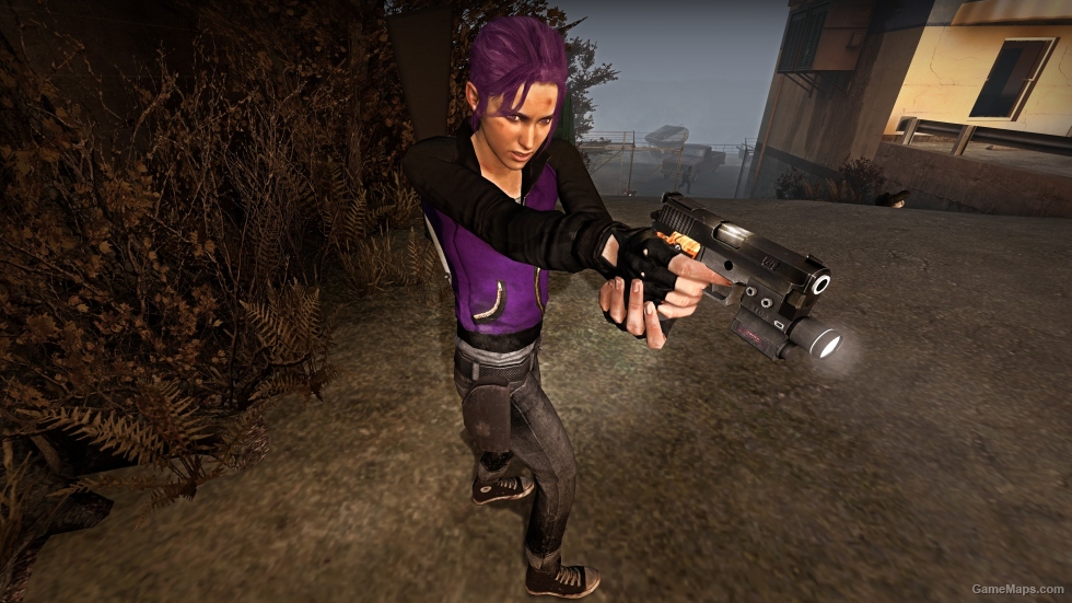 Purple And Black Zoey Coat With Gloves