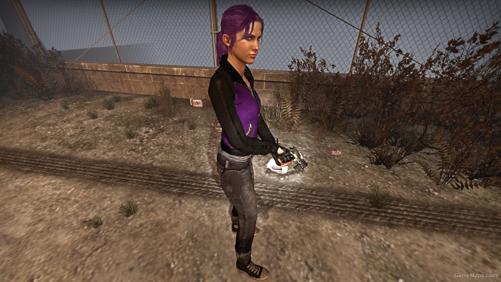 Purple And Black Zoey Coat With Gloves