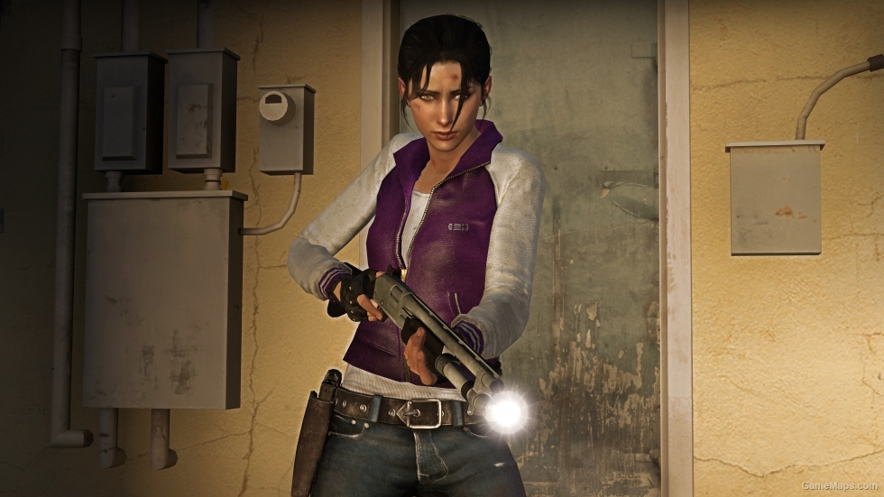 Purple And White Coat Zoey With Gloves