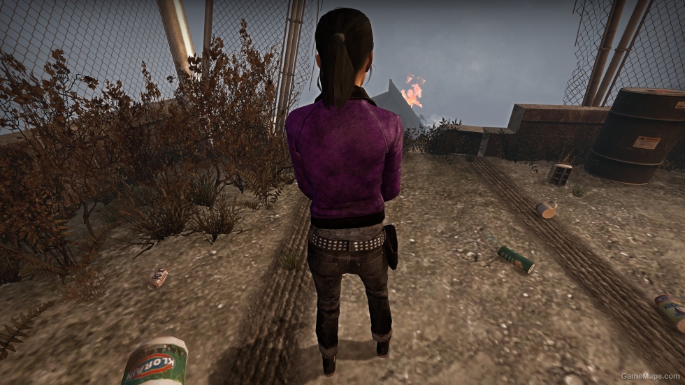 Purple Leather Coat with Driving Gloves