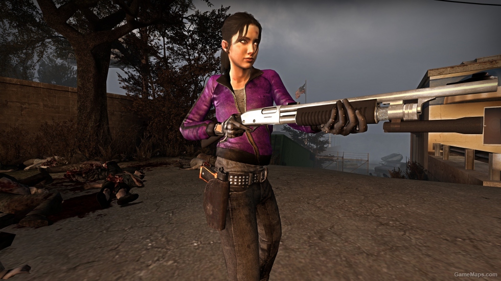 Purple Leather Coat with Driving Gloves