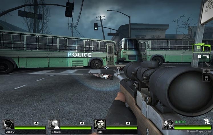 R.O.K Riot Police Bus (l4d 1.2)  L4D 1map