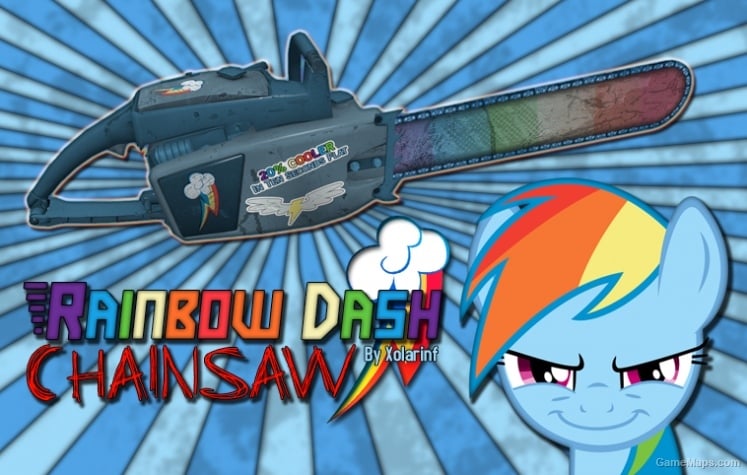 Rainbow Dash chainsaw