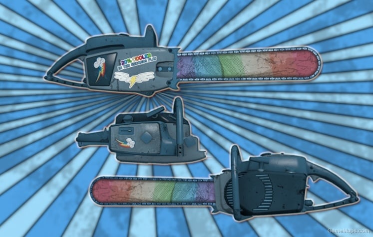 Rainbow Dash chainsaw
