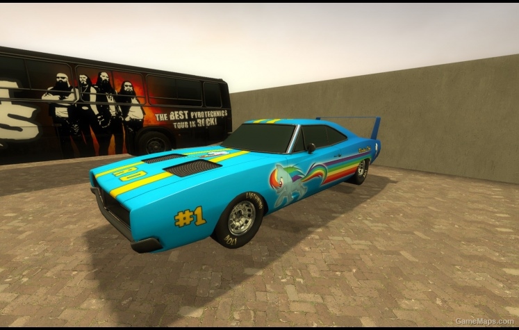 Rainbow Dash race car