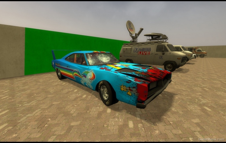 Rainbow Dash race car