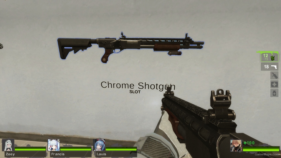 RE8 Village Remington 870 Custom with Tactical Stock (Chrome Shotgun) v4