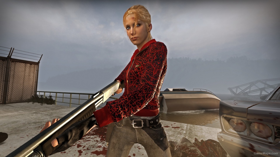 Red And Black Web Zoey Coat With Gloves