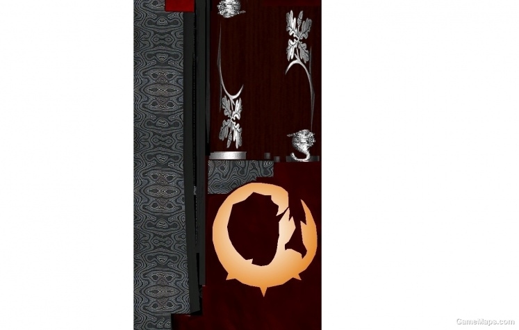 Red damast sword fixed with blood splatters now
