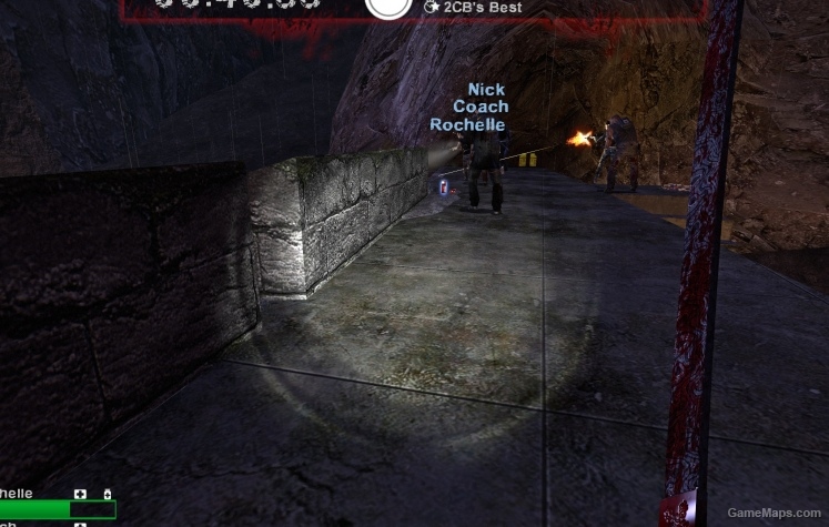 Red damast sword fixed with blood splatters now