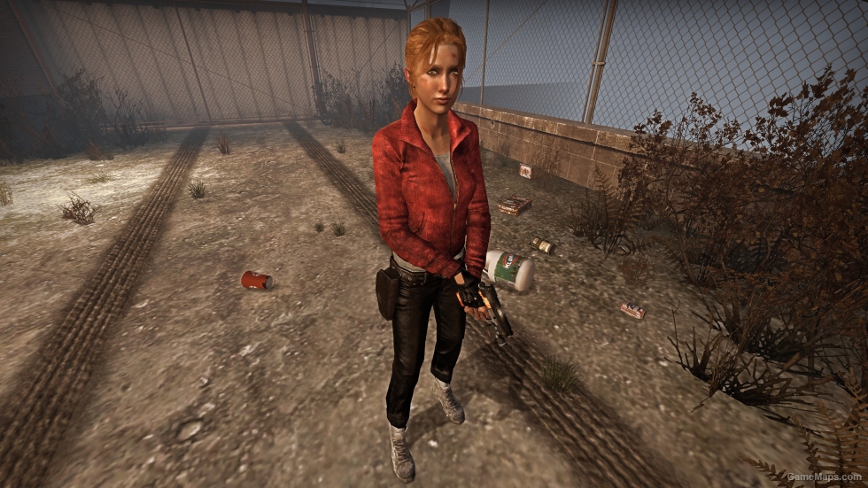 Red Denim And Leather Zoey Body With Gloves