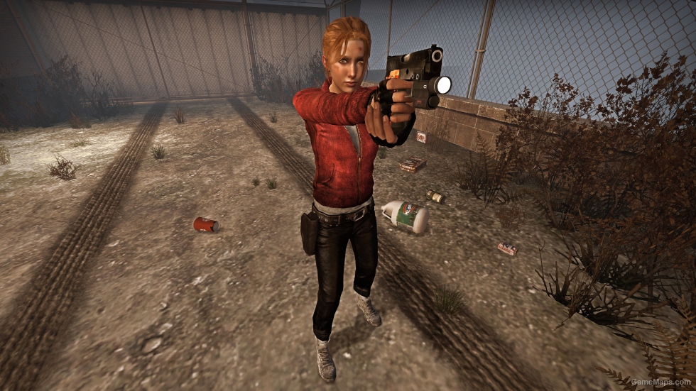 Red Denim And Leather Zoey Body With Gloves