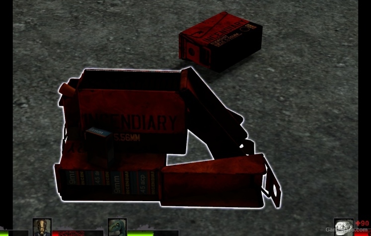 Red incendiary ammopack