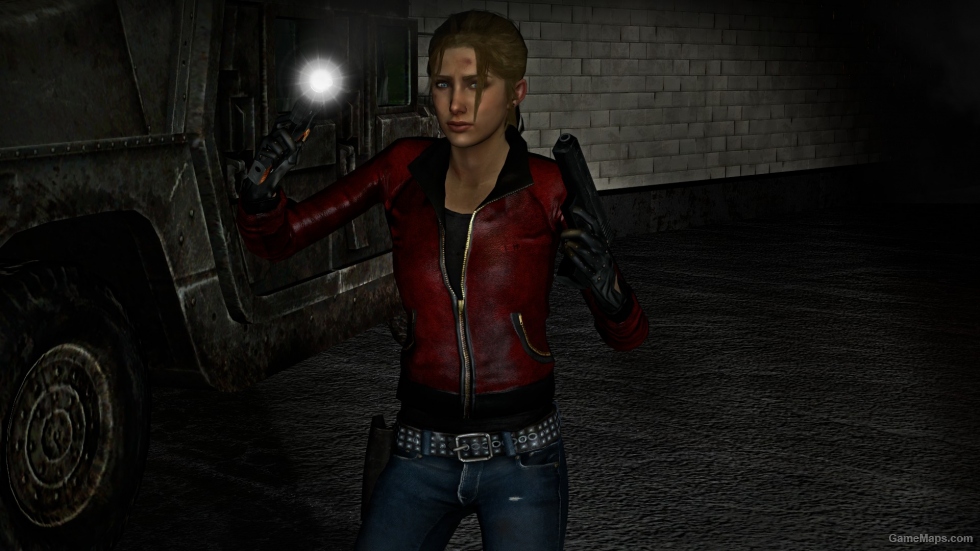 Red Leather Coat with Driving Glove