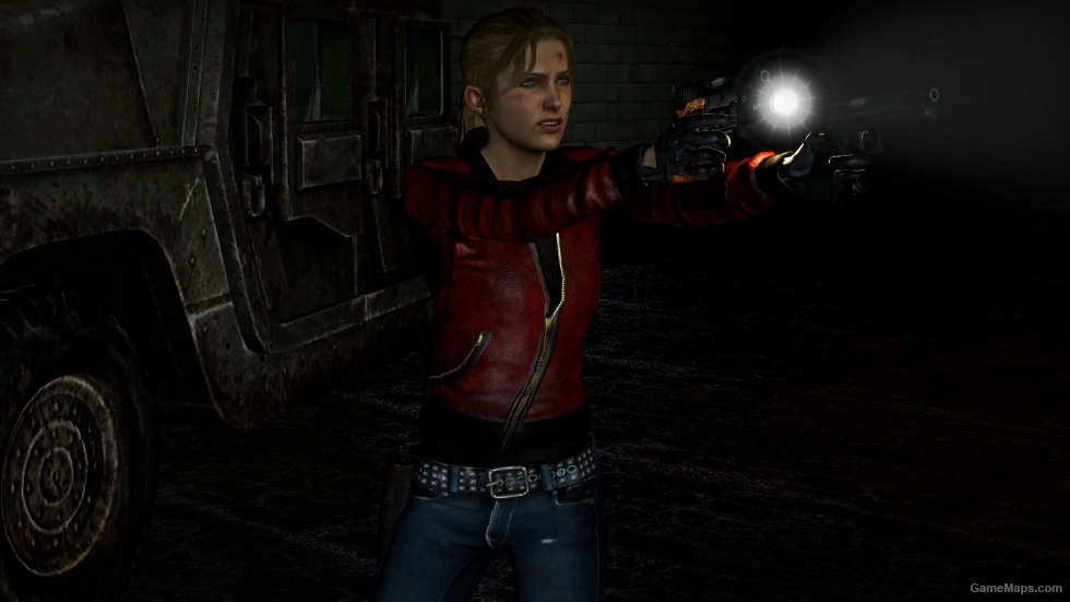 Red Leather Coat with Driving Glove