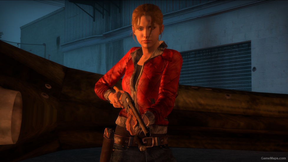 Red Padded Coat Zoey Body