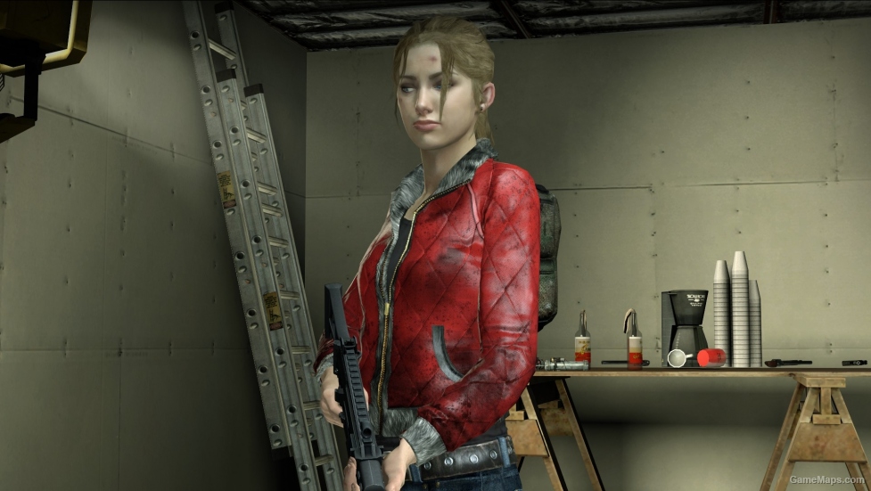 Red Padded Coat Zoey Body