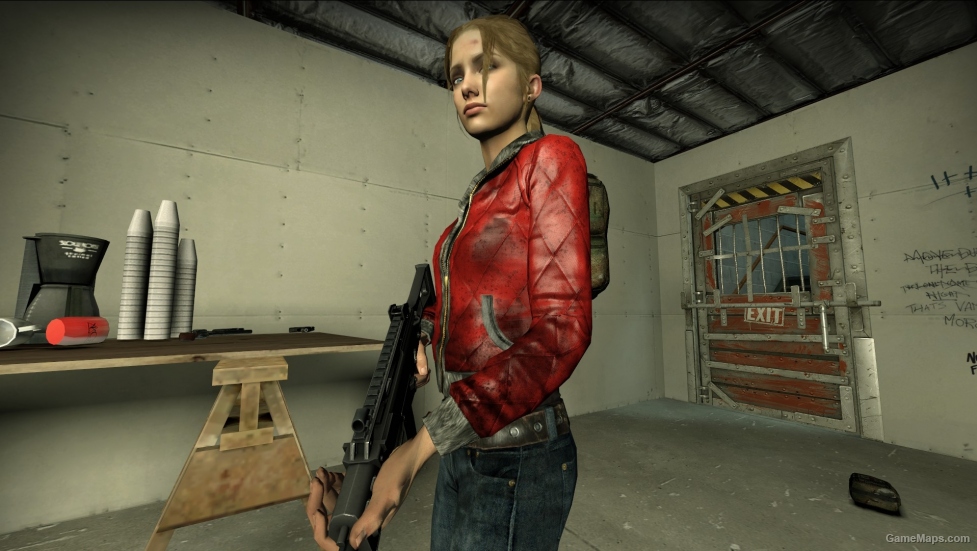 Red Padded Coat Zoey Body