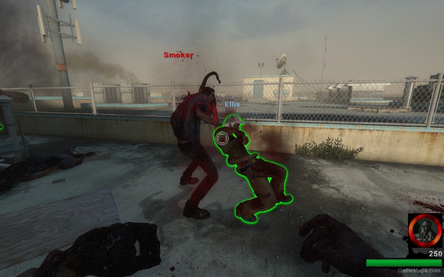 red smoker particles
