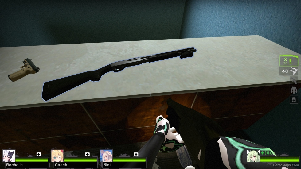 Remington 870 Marine Magnum Improved-HQ Model (Chrome) v4