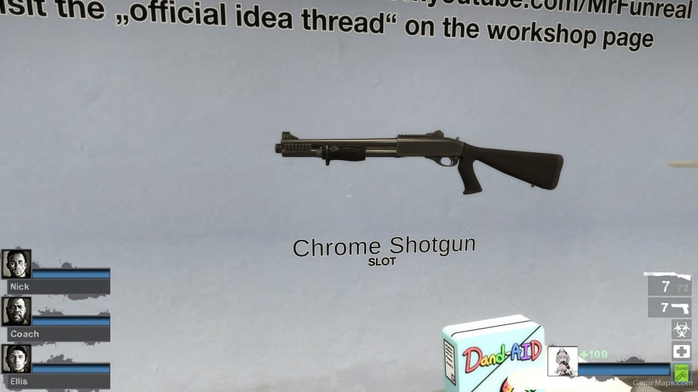 Remington 870 Modular Combat Shotgun (Chrome Shotgun) v3