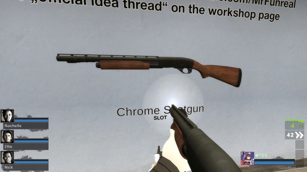 Remington 870 Wingmaster Improved HQ Model [Fox Animations] (chrome shotguns) - request